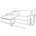 Ver imagem 6 de Sofá Retrátil e Reclinável Dubai, Tecido Linho, Molas Ensacadas, 1,90m.