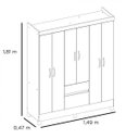 Ver imagem 4 de Guarda-Roupa Casal 6 Portas 2 Gavetas Flash Ii Demóbile