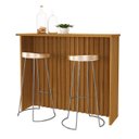 Ver imagem 2 de Bancada para Cozinha 1,28m Ripado Munique Freijó Indekes