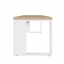 Ver imagem 4 de Mesa Escrivaninha Industrial F5 Office g sem Gavetas MDP 190cm Macadâmia com Branco F5
