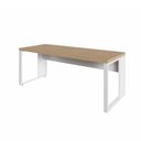 Ver imagem 3 de Mesa Escrivaninha Industrial F5 Office g sem Gavetas MDP 190cm Macadâmia com Branco F5