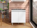 Ver imagem 1 de Ajl Móveis Balcão Andréia 80 Cm para Cooktop 4 ou 5 Bocas Branco