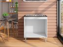 Ver imagem 3 de Ajl Móveis Balcão Andréia 80 Cm para Cooktop 4 ou 5 Bocas Branco