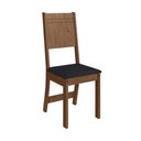 Ver imagem 5 de Conjunto Sala de Jantar Fidelitá Atenas 150cm com 6 Cadeiras Noce/off-white Assento Preto