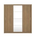Ver imagem 3 de Guarda-Roupa Casal 3 Portas 2 Gavetas 5 Prateleiras 