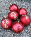 Ver imagem 2 de Kit 6 Bolas de Natal Enfeite Árvore de Natal Vermelha 80mm