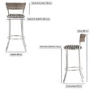 Ver imagem 2 de Banqueta Bistro para Bar, Cozinha, Balcão em Alumínio e Fibra Tc Zanutto 5 Unidades Capuccino