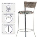 Ver imagem 4 de Banqueta Bistro para Bar, Cozinha, Balcão em Alumínio e Fibra Tc Zanutto 5 Unidades Capuccino