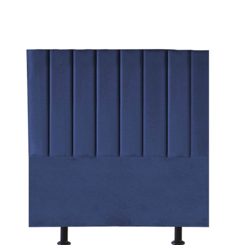 Cabeceira Estofada Casal 140CM Cora Suede Azul Marinho - D A DECOR D&A Decor