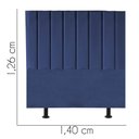 Ver imagem 3 de Cabeceira Estofada Casal 140CM Cora Suede Azul Marinho - D A DECOR D&A Decor