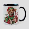 Caneca Branca com Interna Preta Y5 Cachorro Dog Natal Papai Noel 4 - 1
