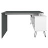 Mesa Escrivaninha Dubai 1 Porta Branco/grafite - Artany - 3