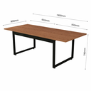Ver imagem 2 de Mesa Industrial Grande 190cm para Escritório Home Office Pés de Ferro