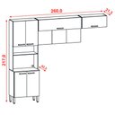 Ver imagem 4 de Cozinha em L Urbane 260cm com 9 Portas 2972 Kits Paraná