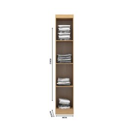Roupeiro Modulado Selene de Canto 10 Portas 2 Mesa de Cabeceira e Cabeceira - 9