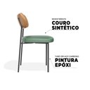Ver imagem 7 de Kit 4 Cadeiras para Sala de Jantar e Cozinha Melissa em Aço Carbono Verde/whisky