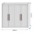 Ver imagem 4 de Guarda Roupa Ripado 4 Portas 3 Gavetas - Potente Europa
