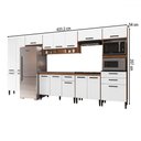 Ver imagem 4 de Armário de Cozinha Amanda 16 Portas 3 Gaveta Freijó/branco - Pnr Móveis