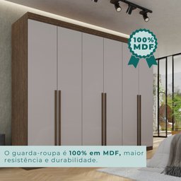 Guarda-roupa Casal 6 Portas 8 Gavetas Florianópolis 100% MDF  - 6