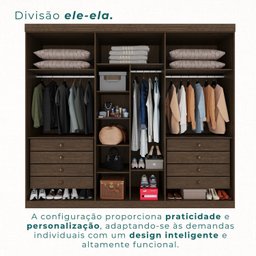 Guarda-roupa Casal 6 Portas 8 Gavetas Florianópolis 100% MDF  - 5