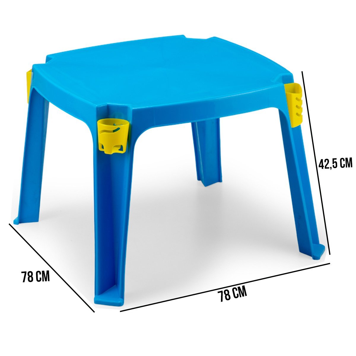 Conjunto de Mesa e 2 Cadeiras Infantil Americana Azul Color - 2