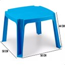 Ver imagem 6 de Conjunto de Mesa e 2 Cadeiras Infantil Americana Azul Color