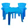 Conjunto de Mesa e 2 Cadeiras Infantil Americana Azul Color - 1