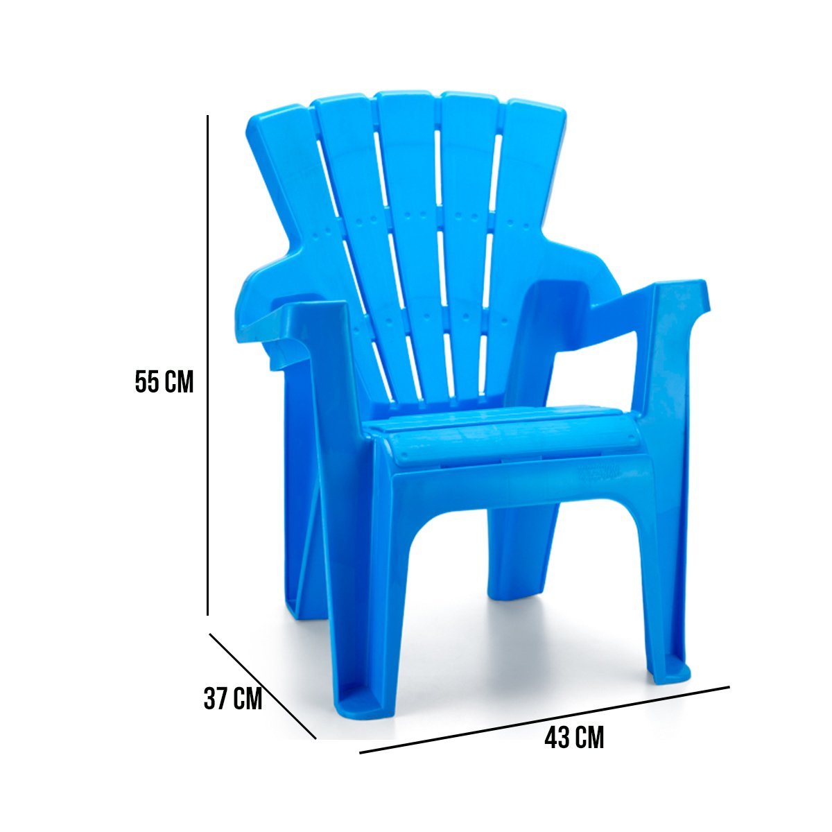 Conjunto de Mesa e 2 Cadeiras Infantil Americana Azul Color - 4