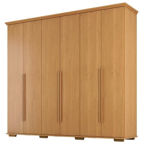 Guarda Roupa Casal 6 Portas 5 Gavetas Rest 273 cm Cinamomo Zanz