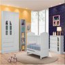 Quarto de Bebê Completo Berço Pérola, Guarda-Roupa e Cômoda Ametista Peternella Móveis - 1