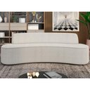 Ver imagem 3 de Sofá 4 Lugares para Sala de Estar Living 230cm Koane D06 Bouclê Creme - Mpozenato