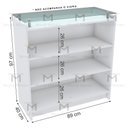 Ver imagem 4 de ARMÁRIO BALCÃO DE APOIO COM PRATELEIRAS M498.B (LOJA, CASA) MUNDI MOVEIS