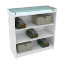 Ver imagem 1 de ARMÁRIO BALCÃO DE APOIO COM PRATELEIRAS M498.B (LOJA, CASA) MUNDI MOVEIS