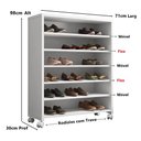 Ver imagem 2 de Sapateira Multiuso com 5 Prateleiras com Rodizio Panama - Branco