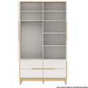 Ver imagem 5 de Combo berço+Cômoda+Guarda Roupa Tomi Carvalho / Cinza-Quater