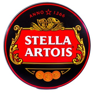 Luminoso de Parede Cerveja Stella Artois Preto Retrô Vintage para Bar, Garagem, Churrasqueira, Salão