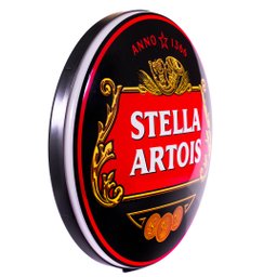 Luminoso de Parede Cerveja Stella Artois Preto Retrô Vintage para Bar, Garagem, Churrasqueira, Salão - 2