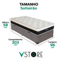 Ver imagem 3 de Cama Box Baú Solteirão e Colchão Dallas Molas V-store Cinza