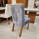 Ver imagem 6 de Sala de Jantar Mel 6 Lugares Tampo em MDF com Vidro Grafite 196cm Bom Pastor Móveis