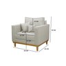 Kit 2 Poltronas Beny - Suede Bege - 5