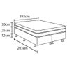Cama Box King Size Soft com Pillow Inn e Molas Maxcoil 67x193x203cm Biflex - 6