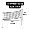 Kit Rede para Volei de Praia com Faixa de Marcação Poste e Varão Rede 8 Metros Sports Mania - Branco - 3