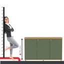 Ver imagem 5 de Armário para Escritório com 3 Portas com Chave 121,5cm PE40 Cinza