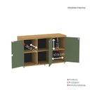 Ver imagem 6 de Armário para Escritório com 3 Portas com Chave 121,5cm PE40 Cinza