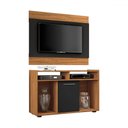 Ver imagem 2 de Rack com Painel para Tv até 43 Polegadas Show 1 Porta Freijó Trend/preto Tx - Pnr Móveis
