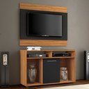 Ver imagem 1 de Rack com Painel para Tv até 43 Polegadas Show 1 Porta Freijó Trend/preto Tx - Pnr Móveis