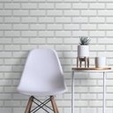 Ver imagem 2 de Papel de Parede Adesivo Tijolinho Azulejo Branco Rolo 10m