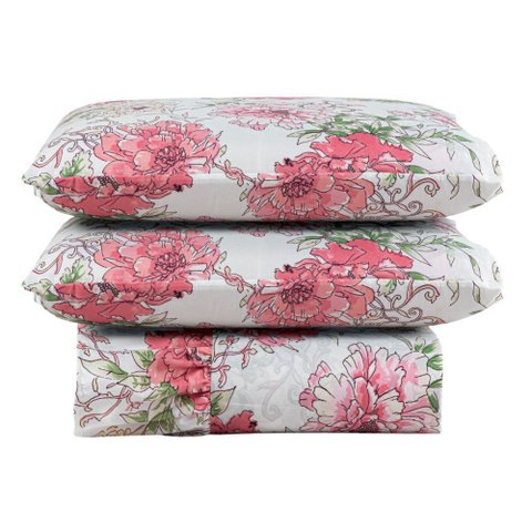 Colcha Casal Queen Babado Laila 3 Peças Estampa 02