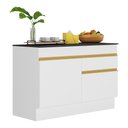 Ver imagem 1 de Balcão Cozinha com Rodapé Gabinete Pia 120 cm 2 Portas 1 Gaveta Veneza GW Multimóveis MP2117