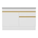Ver imagem 5 de Balcão Cozinha com Rodapé Gabinete Pia 120 cm 2 Portas 1 Gaveta Veneza GW Multimóveis MP2117